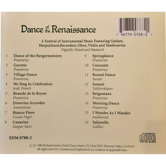 Dance Of The Renaissance CD Richard Searles Gilbert Yslas Signed Artwork 37705cd - Picture 3 of 3
